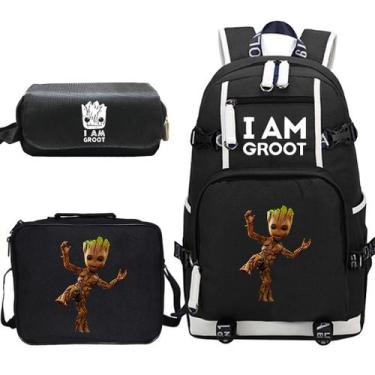 Imagem de Conjunto de mochilas Baby Groot Anime School Guardians Galaxys 3 unida