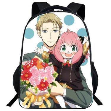 Imagem de Mochila Spys Familys Anya Forger para crianças escolares de poliéster 