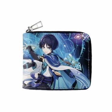 Imagem de Carteira Genshins Impacts Personagens de Anime Slim BiFold PU - Yiweis