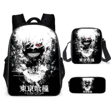 Imagem de Conjunto de mochilas escolares Tokyos Ghouls Anime School, 3 unidades 