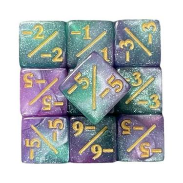 Imagem de Conjunto De 10 Peças De Dados De Contagem Positivos E Negativos De 16m