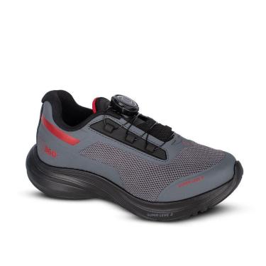 Imagem de Tênis Infantil Menino Kidy Super Leve Disc Grafite Esportivo-Masculino