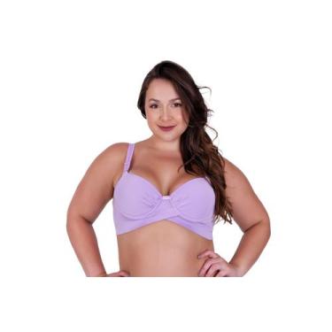 Imagem de Sutiã Plus Size Cruzado Alça Grossa Reforçada Bojão - c7 ALICE - TERRA