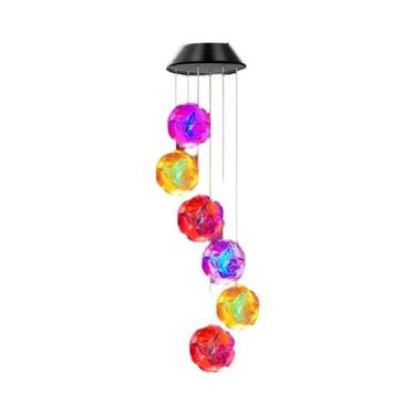 Imagem de Luminária Solar Decorativa Para Jardim Com Mudança De Cor, Sinalizador