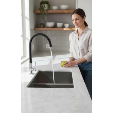 Imagem de Torneira Cozinha Flexível Gourmet Preta Mesa + 360 - Congratulations S