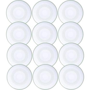 Imagem de Jogo 12 Pratos de Sobremesa 19cm em Porcelana Tramontina Mesa Posta Li