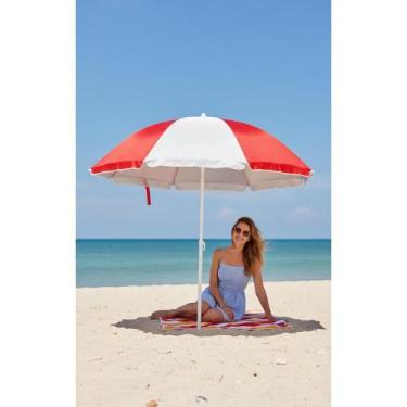 Imagem de Guarda Sol 1,80m Praia Piscina VERMELHO Proteção FPS 70 - Congratulati