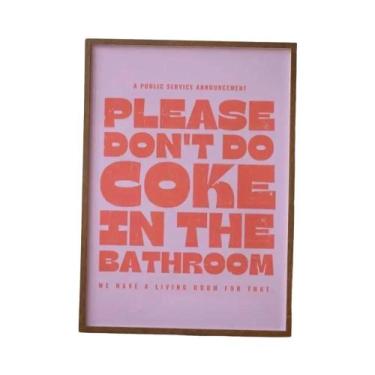 Imagem de Pintura Em Tela De Corações Animados Bege Estilo Retrô Sem Coca-Cola P