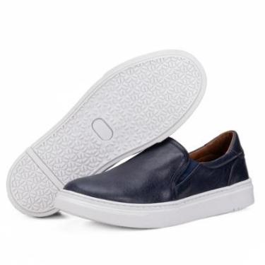 Imagem de Tênis Calce Facil Slip On Masculino Couro Leve PU Original-Masculino