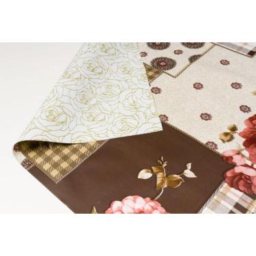 Imagem de Toalha De Mesa Duplaface Patch Flowers Rolo 1,40x30,00m Vinil Pvc - Pl