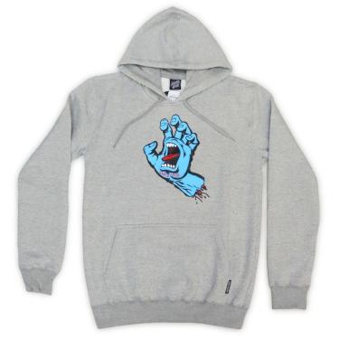 Imagem de Moletom Santa Cruz Canguru Screaming Hand Front - Cinza Mescla-Masculino