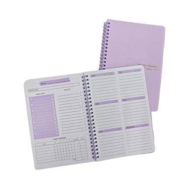Imagem de Caderno Planejador Semanal Espiral A5 Sem Data, Agenda De 52 Semanas, 