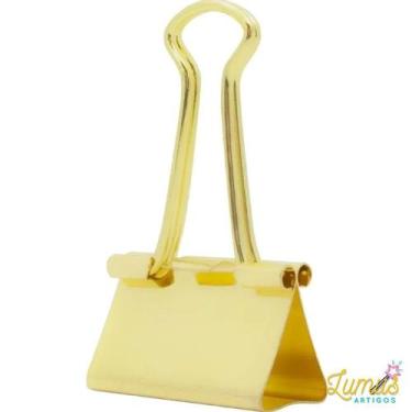 Imagem de Kit 5 Prendedores de Papel Blinder Metal CIS Dourado  Rose Modelo:Kit 