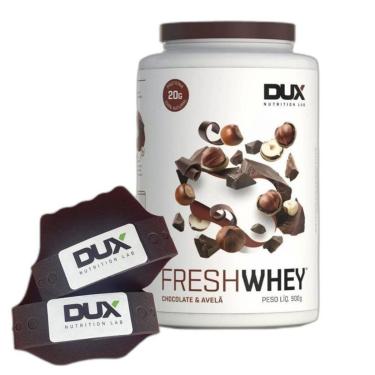 Imagem de Fresh Whey Isolado Hidro Choco Belga e Avela 900g + Luva Dux-Unissex