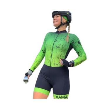 Imagem de Macacão De Ciclismo Feminino De Secagem Rápida Com Manga Longa XAMA 20