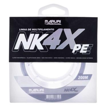 Imagem de Linha Multifilamento para Pesca NK 4X 0,16MM 18LB Alta Sensibilidade e Elasticidade Zero Cinza Maruri Fishing