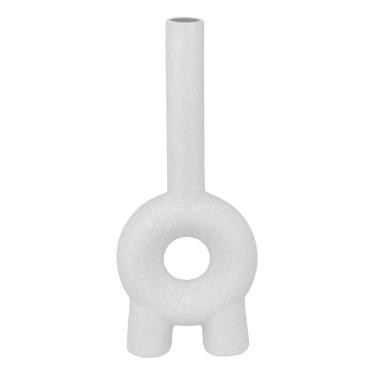 Imagem de VASO DECORATIVO ENFEITE PLANTA CERÂMICA 24x10x4cm BRANCO