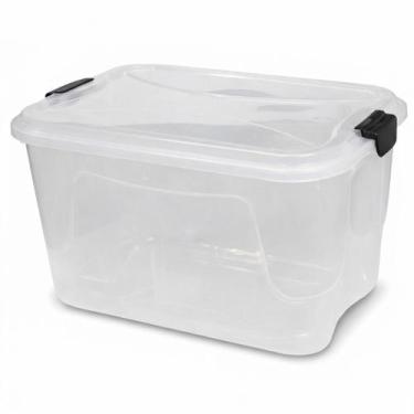 Imagem de Caixa Organizadora Plástica Tampa Trava Multiuso 9 Litros 15 Litros Pr