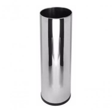Imagem de Porta Guarda-Chuva - Inox 24x70 para Organização em Aço com Bandeja Plástica para Comér...