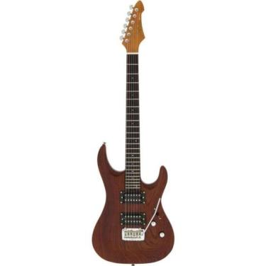 Imagem de Guitarra MAC-DLX com Captadores CPH-1 Classic Power II e Tratamento Térmico Stained Brown Aria Guitars
