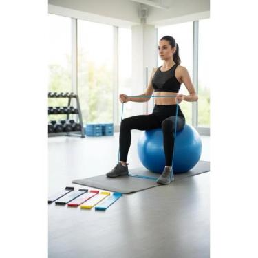 Imagem de Kit Pilates e Fitness 65cm: Bola + Faixa + 5 Mini Bands - Congratulati