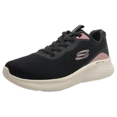 Imagem de Tenis Running Feminino Skechers Glimmer Me, Preto, Pink, 34