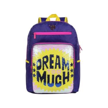 Imagem de Mochila Juvenil Escolar Feminina Tam. G DMW - Capricho Azul