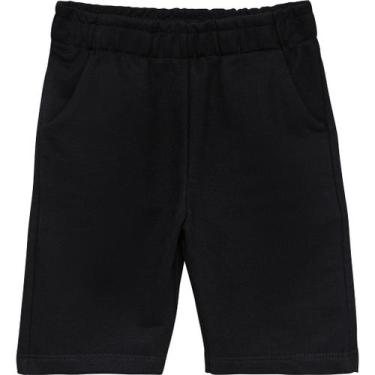 Imagem de Bermuda Menino Moletom sem Flanela Malwee Kids Ref. 85027 Cor:PretoTam