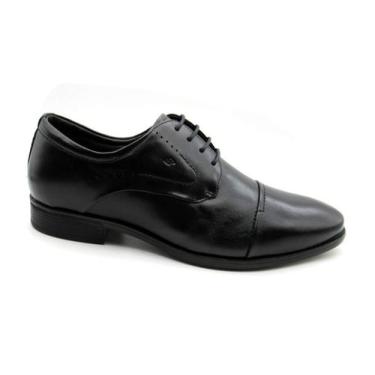 Imagem de Sapato Masculino Social Jota Pê Couro 85653 Cadarço, Preto, 42