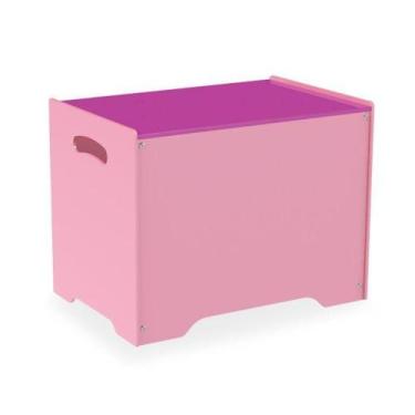 Imagem de Baú Organizador Rosa em Madeira Junges