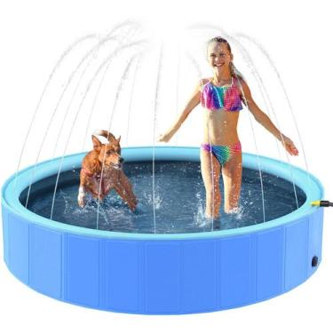 Imagem de Piscina Redonda C/ Chafariz Jato D'Água Para Infantil Crianças e Anima