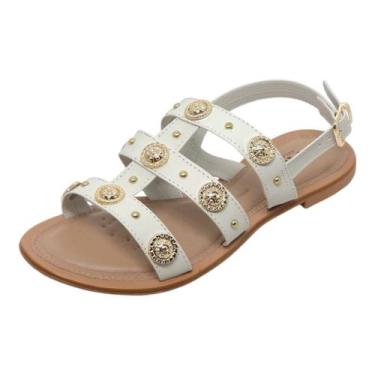 Imagem de Sandália Feminina Rasteirinha Conforto Moderna Cacci, Off white, 36