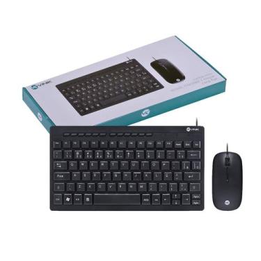 Imagem de Teclado Mini Chocolate E Mouse Usb Corp Flat Abnt2 1200Dpi Dc120 Vinik