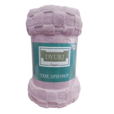 Imagem de Cobertor de Microfibra Casal Dyuri Square - Jolitex, ROSA