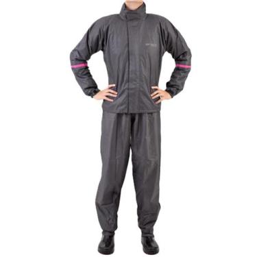 Imagem de Capa de Chuva Feminina Gp Tech Cinza Moto Nylon Conjunto, Cinza, 2XL -