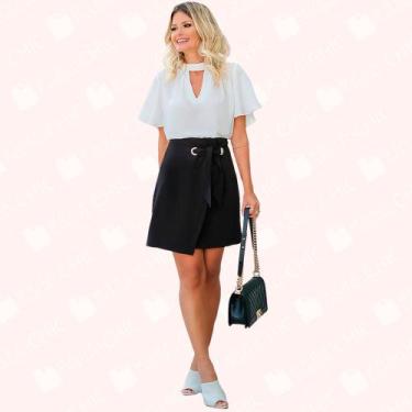 Imagem de Saia Evase C/ Ilhos - Moda Casual Chic, M