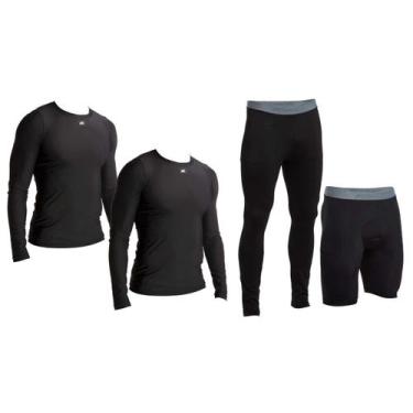 Imagem de Camisa Calça Bermuda Térmica Segunda Pele Proteção UV Compressão Kanxa