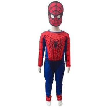 Imagem de Fantasia Infantil Homem Aranha Longa Com Enchimento - - Mundo Encantad