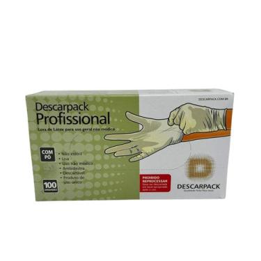 Imagem de Luvas proced latéx c pó descarpack 100un, M