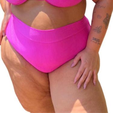 Imagem de Calcinha Avulsa Biquine Plus Size Hot Pants Canelado Feminino - Califó