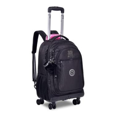 Imagem de Mochila de Rodinhas Rebecca Bonbon Bolsa Escolar Carrinho - Clio