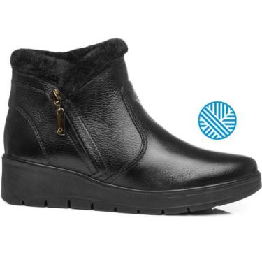 Imagem de Bota Pegada Feminina em Couro Preto Forrada 280895-03, 38
