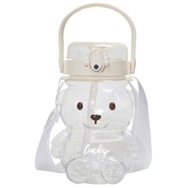 Imagem de Garrafa Infantil Divertida URSO 1L DM TOYS DMH6564, Bege
