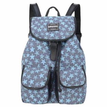 Imagem de Mochila Bolsa Mochilinha Costas Up4you Juvenil AZ Original, Azul