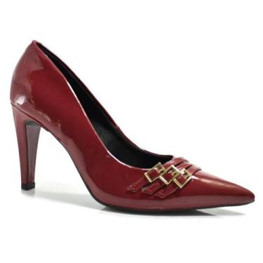 Imagem de Scarpin de Salto Feminino Via Marte 221-07-01, Vermelho, 38