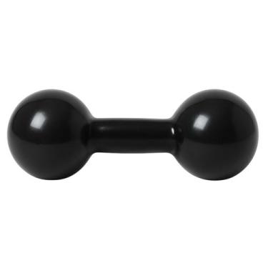 Imagem de Halteres Peso Emborrachado Unibrás 7 kg (Unidade), Preto