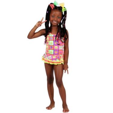 Imagem de Maiô infantil vários emotions siri kids tereza funny 38085, Rosa, 4, M