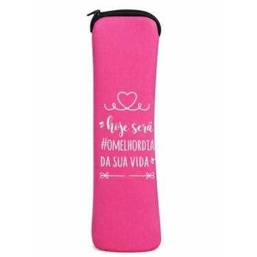 Imagem de Porta Talher ou Escova de Dente Multiuso Rosa Com Frase Cosy