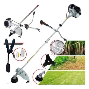 Imagem de Roçadeira a Gasolina Toyama Tbc52 Sh Haste Bipartida 2hp Cinto Duplo + Lamina Videa 40d