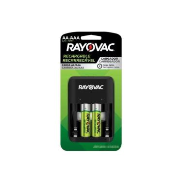 Imagem de Carregador de Pilhas Rayovac SM-4 USB para AA e AAA com 4 Slots Independentes e LED
